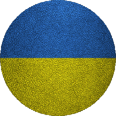Drapeaux Europe Ukraine Rond 