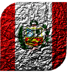 Bandiere America Perù Quadrato 