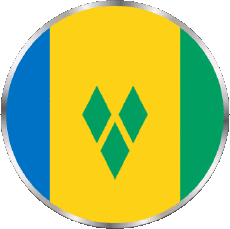 Bandiere America Saint Vincent e Grenadine Tondo 