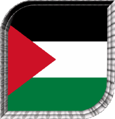 Drapeaux Asie Palestine Carré 