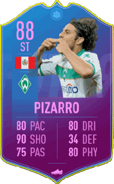 Videospiele F I F A - Karten Spieler Peru Claudio Pizarro 