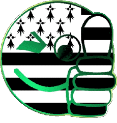 Banderas Francia Regiones Bretaña Smiley - OK 