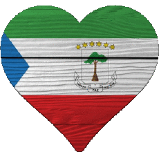 Banderas África Guinea Ecuatorial Corazón 