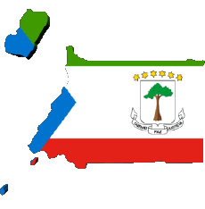 Drapeaux Afrique Guinée Equatorial Carte 