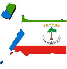 Flags Africa Equatorial Guinea Map 