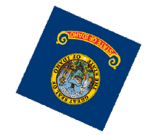 Flags America U.S.A - States Idaho Sphere - Cube 