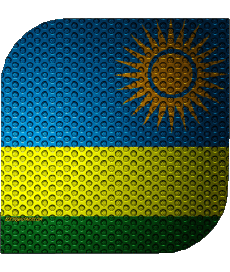 Drapeaux Afrique Rwanda Carré 