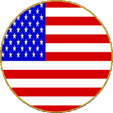 Drapeaux Amériques U.S.A - National Rond 