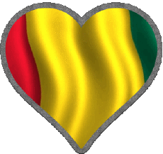 Drapeaux Afrique Guinée Coeur 