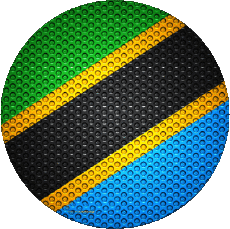 Flags Africa Tanzania Rond 