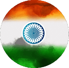 Fahnen Asien Indien Runde 