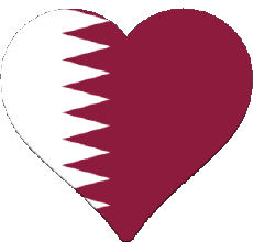 Flags Asia Qatar Heart 