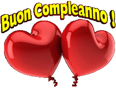 Nachrichten Italienisch Buon Compleanno Palloncini - Coriandoli 005 