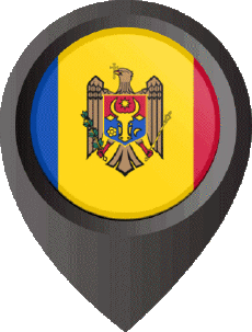 Flags Europe Moldova Location Pin 