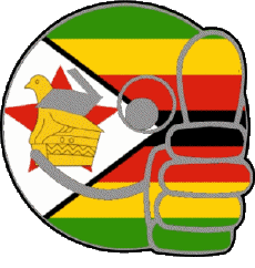 Banderas África Zimbabue Smiley - OK 