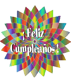 Nachrichten Spanisch Feliz Cumpleaños Abstracto - Geométrico 022 