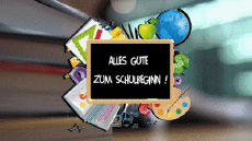 Messages German Alles Gute zum Schulbeginn Animated Background 003 