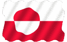 Flags America Greenland Waving 