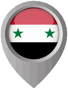 Drapeaux Asie Syrie Epingle de Localisation 
