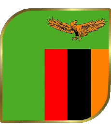 Drapeaux Afrique Zambie Carré 