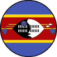 Drapeaux Afrique Eswatini Rond 