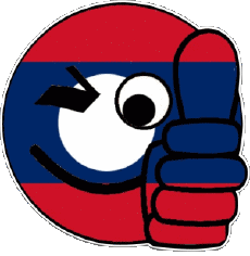 Flags Asia Laos Smiley - OK 