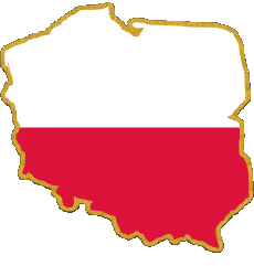 Banderas Europa Polonia Mapa 
