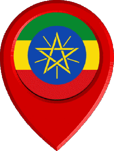 Bandiere Africa Etiopia Perno di posizione 