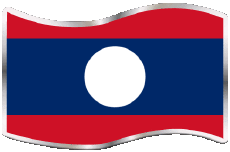 Drapeaux Asie Laos Rectangle 