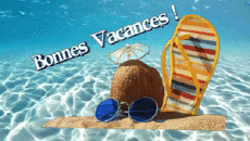 Nachrichten Französisch Bonnes Vacances Animierter Hintergrund 002 