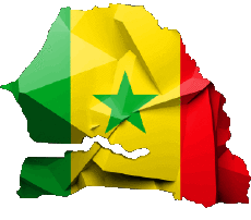 Drapeaux Afrique Sénégal Carte 