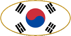 Fahnen Asien Südkorea Oval 01 