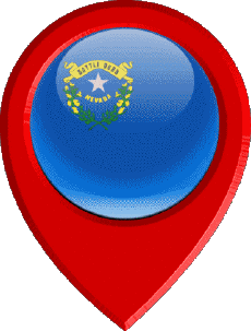 Flags America U.S.A - States Nevada Location Pin 