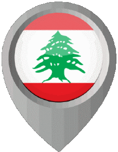 Flags Asia Lebanon Location Pin 