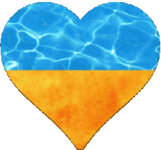 Fahnen Europa Ukraine Herz 