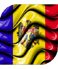 Flags Europe Moldova Square 