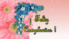 Messages Espagnol Feliz Cumpleaños Floral Fond Animé 002 