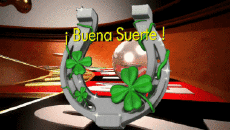 Mensajes Español Buena Suerte Fondo animado 004 