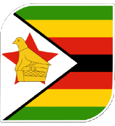 Drapeaux Afrique Zimbabwe Carré 