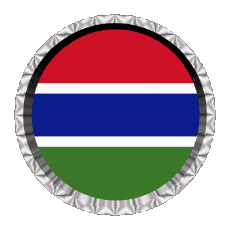 Drapeaux Afrique Gambie Rond - Anneaux 