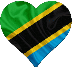Bandiere Africa Tanzania Coeur 