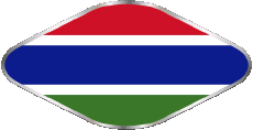 Flags Africa Gambia Oval 02 