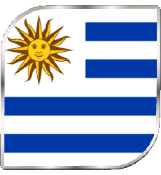 Bandiere America Uruguay Quadrato 