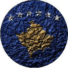 Bandiere Europa Kosovo Tondo 