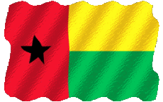 Fahnen Afrika Guinea Bissau Welligkeit 