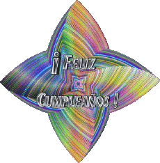 Mensajes Español Feliz Cumpleaños Abstracto - Geométrico Fondo transparente 018 