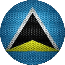 Fahnen Amerika St. Lucia Runde 