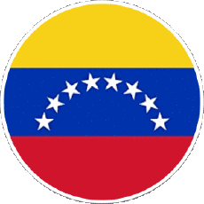 Flags America Venezuela Round 