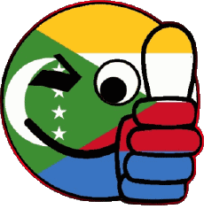 Drapeaux Afrique Comores Smiley - OK 