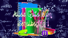 Messages Allemand Alles Gute zum Schulbeginn Fond Animé 001 